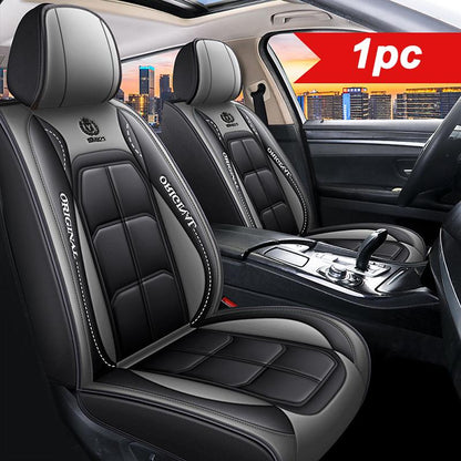 Car Seat Covers for Front Seats, Faux Leather Car Seat Cover with Padded Foam Core, Universal Auto Seat Cover