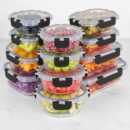 Versatile Glass Food Storage Containers Set with Airtight Lids for Meal Prep