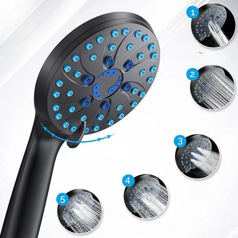 Versatile Handheld Shower Head with High Pressure & Multi Spray Settings for Ultimate Comfort