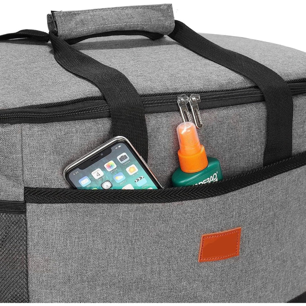 Versatile Insulated Cooler Bag with Zippered Closure for Fresh Food