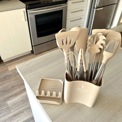 Versatile Kitchen Utensil Set | Silicone Cooking Utensils with Heat Resistance | Essential Tools for Safe Cooking
