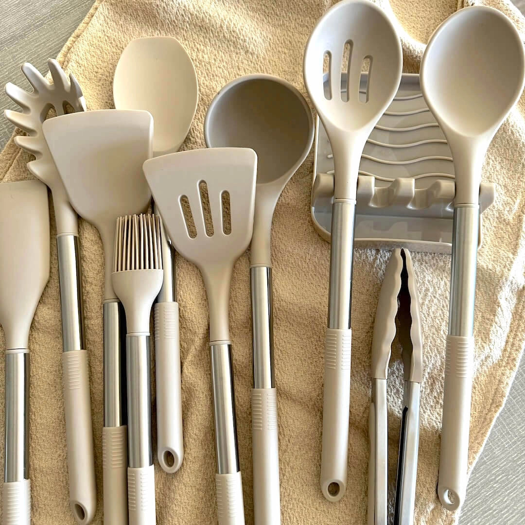 Versatile Kitchen Utensil Set | Silicone Cooking Utensils with Heat Resistance | Essential Tools for Safe Cooking