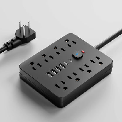 Surge Protector Power Strip with 8 AC Outlets and 4 USB Charging Ports