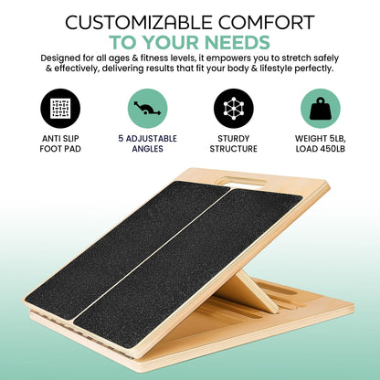 Versatile Slant Board | Adjustable Incline Board for Stretching & Mobility