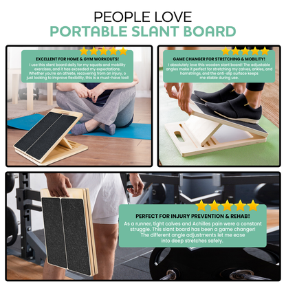 Versatile Slant Board | Adjustable Incline Board for Stretching & Mobility