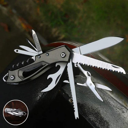 Versatile Swiss Knife | Compact Stainless Steel Tool with Multiple Functions | Essential Outdoor Companion for Adventures