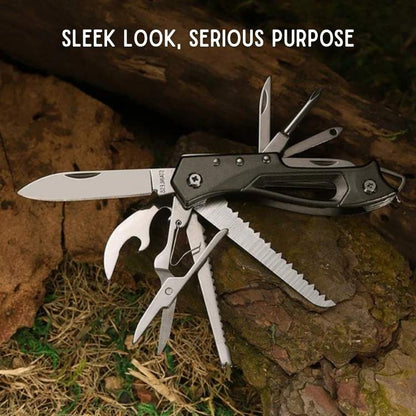 Versatile Swiss Knife | Compact Stainless Steel Tool with Multiple Functions | Essential Outdoor Companion for Adventures