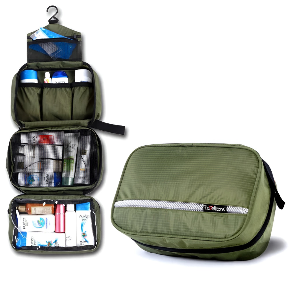 Versatile Travel Toiletry Bag with Hanging Design & Waterproof Material for Easy Organization