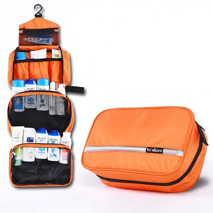 Versatile Travel Toiletry Bag with Hanging Design & Waterproof Material for Easy Organization