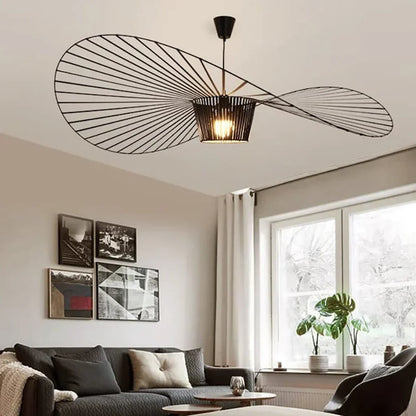 Oversized Drop Ceiling Fixture with Adjustable 59 in Cable for Open-Concept Kitchens & Dining Areas | Wide Sculptural Shade | E27 Socket | M