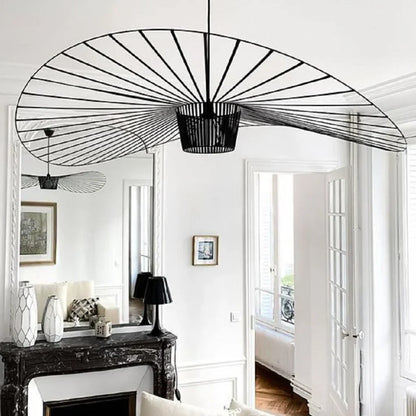 Adjustable Hanging Light Metal & Fabric for Dining Table Kitchen Island Modern Ceiling Fixture E27 Socket Wide Shade Contemporary Home Decor