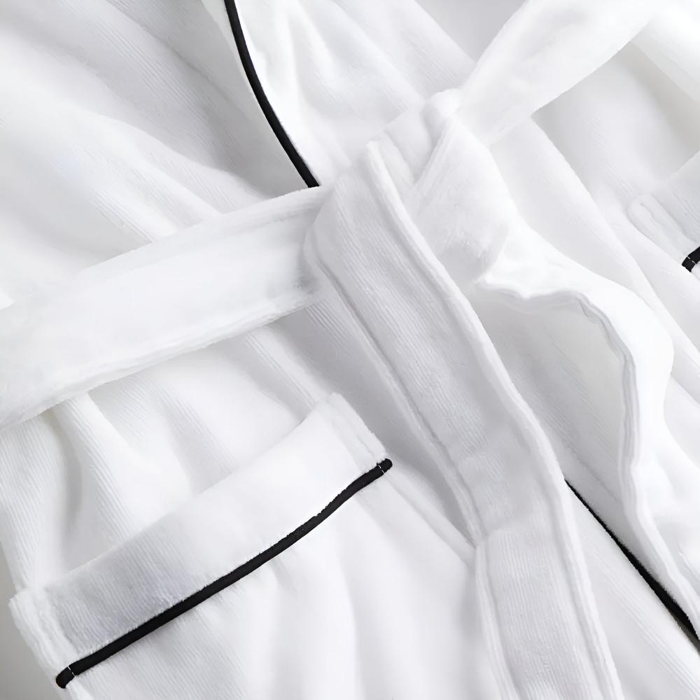 Vessina Bathrobe - 100% Cotton Double Muslin, Short Sleeves, Relaxed Fit