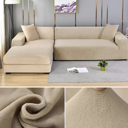Ortekor Vexa | Modern Velvet Sectional Sofa Cover with Stretchable Fabric | Elegant Protection for Your Furniture