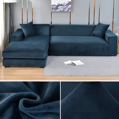 Ortekor Vexa | Modern Velvet Sectional Sofa Cover with Stretchable Fabric | Elegant Protection for Your Furniture