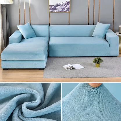 Ortekor Vexa | Modern Velvet Sectional Sofa Cover with Stretchable Fabric | Elegant Protection for Your Furniture