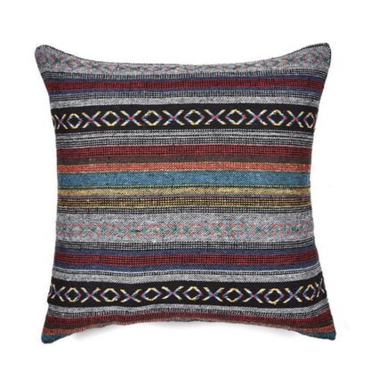 Vibrant Cushion Cover - Woven Microfiber, Bohemian Geometric Design