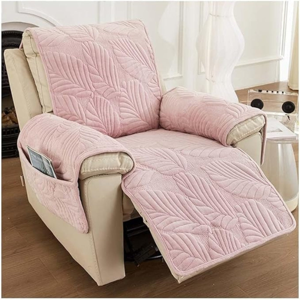Vibrant Leaf Recliner Cover - Anti-Slip Microfibre, Universal Fit