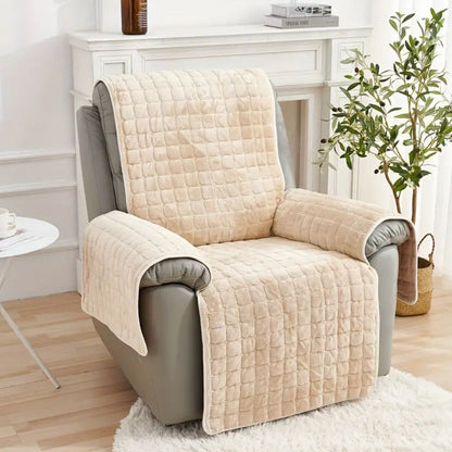 Vibrant Squares Recliner Cover - Microfiber Blend, Non-Slip Design