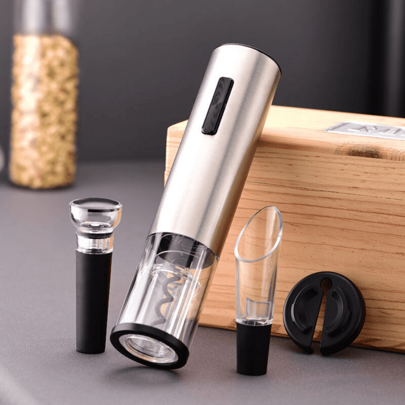 VinoLux Electric Wine Opener - 4-in-1 Functionality, Modern Design