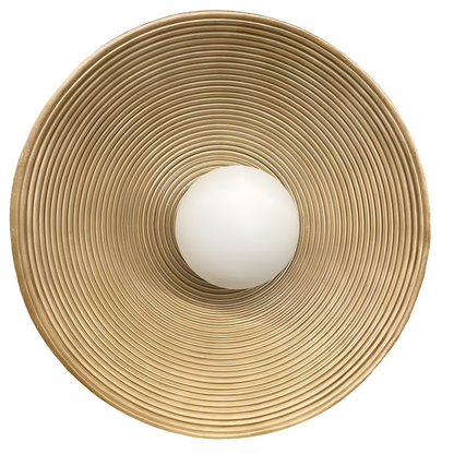 Round Glass Resin Wall Sconce White LED Fixture Bedroom Hallway Living Room Soft Glow Minimalist Mount Ambient Light for Home