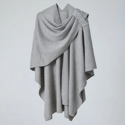 Virelli Shawl Coat - Lightweight Microfiber Blend, Fluid Drape
