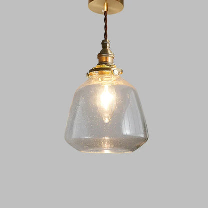 Clear Glass Hanging Lamp E27 Socket 6 in Diameter Scandinavian Style for Dining Room Kitchen Island Over Table Adjustable Cord Modern Minima