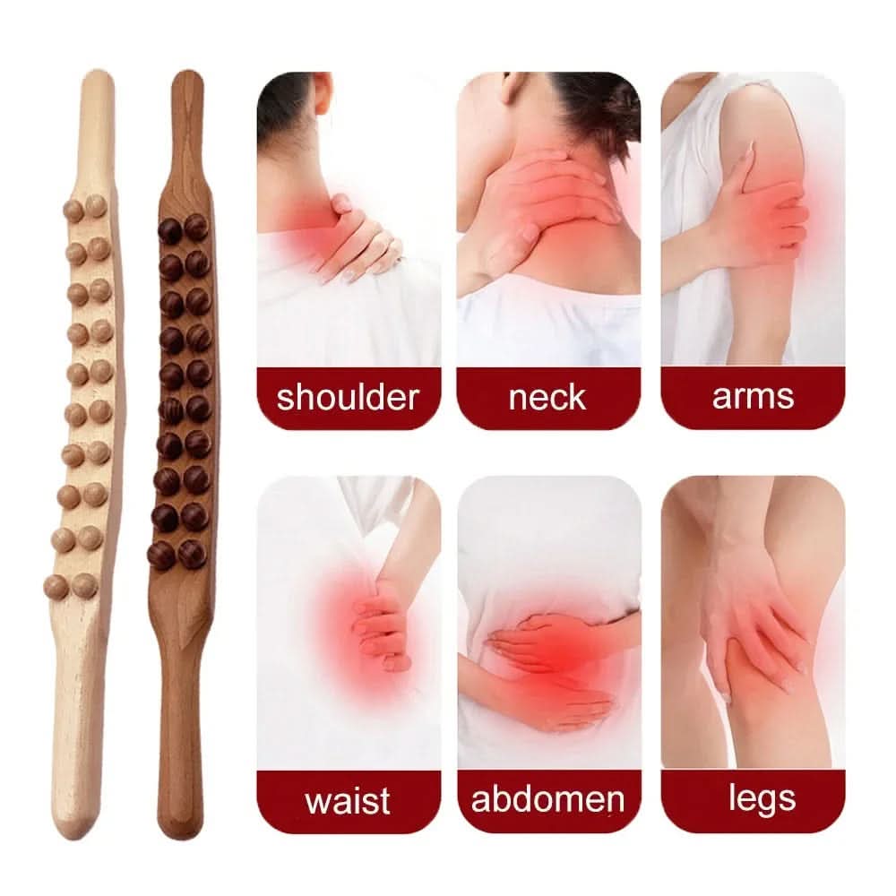 SERENIWOOD – Handcrafted Wooden Gua Sha Massage Stick