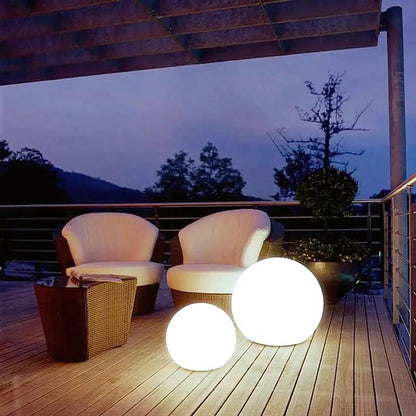Rechargeable LED Sphere Lamp with Remote Control - 16 Color Changing Modes - IP65 All-Weather Outdoor Indoor Decor for Patio Garden Party Po