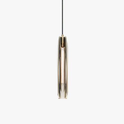 Glass Cylinder Hanging Light Fixture 15 Inch Height Adjustable Drop Ceiling Lamp for Dining Room Bedroom Living Room Contemporary Minimalist