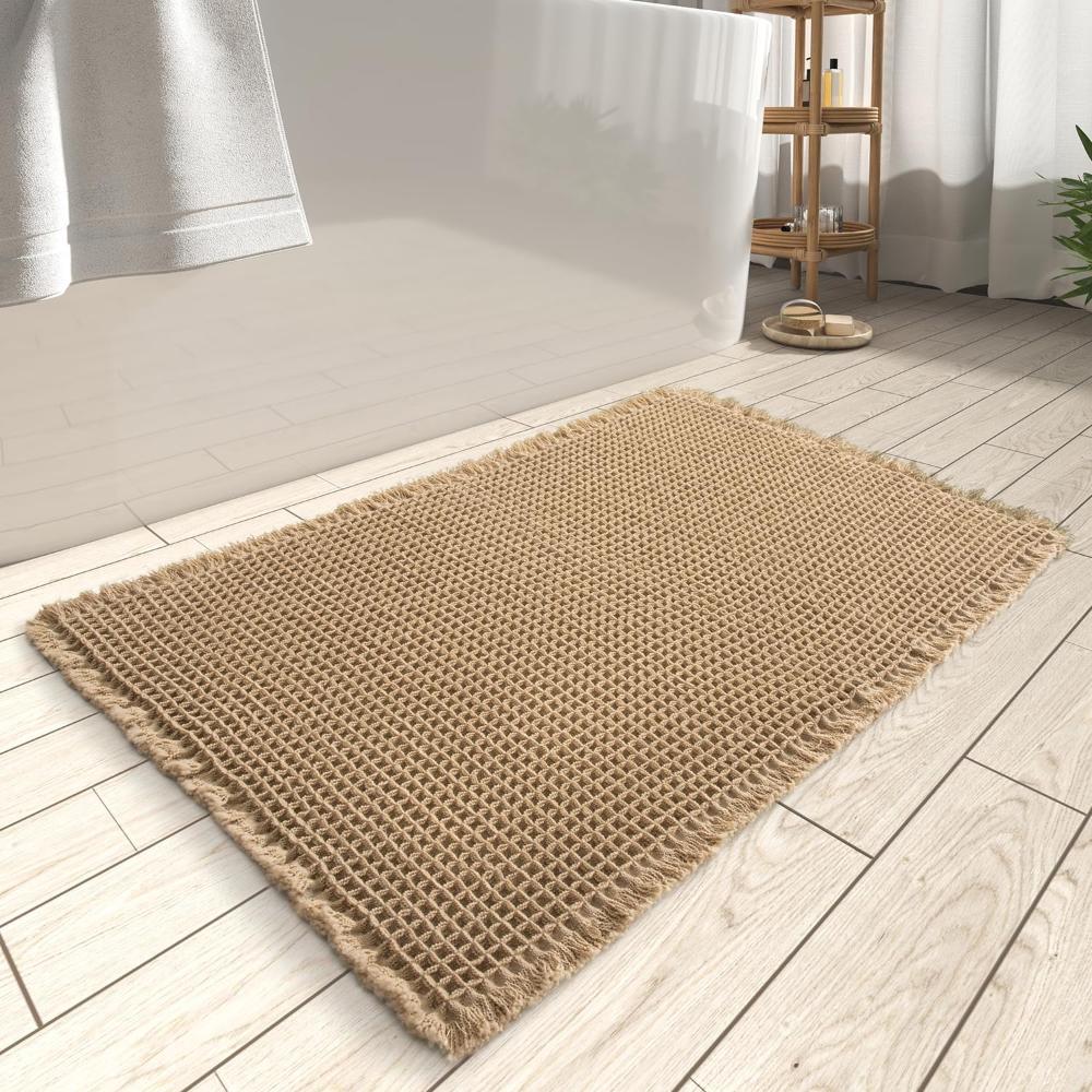 Waffle Bath Mat | Ultra-Absorbent Soft Material for Cozy Comfort