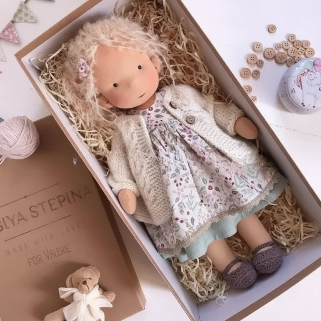 Cotton Plush Companion Doll for Creative Storytelling & Open-Ended Play | Handcrafted Soft Body Design for Kids