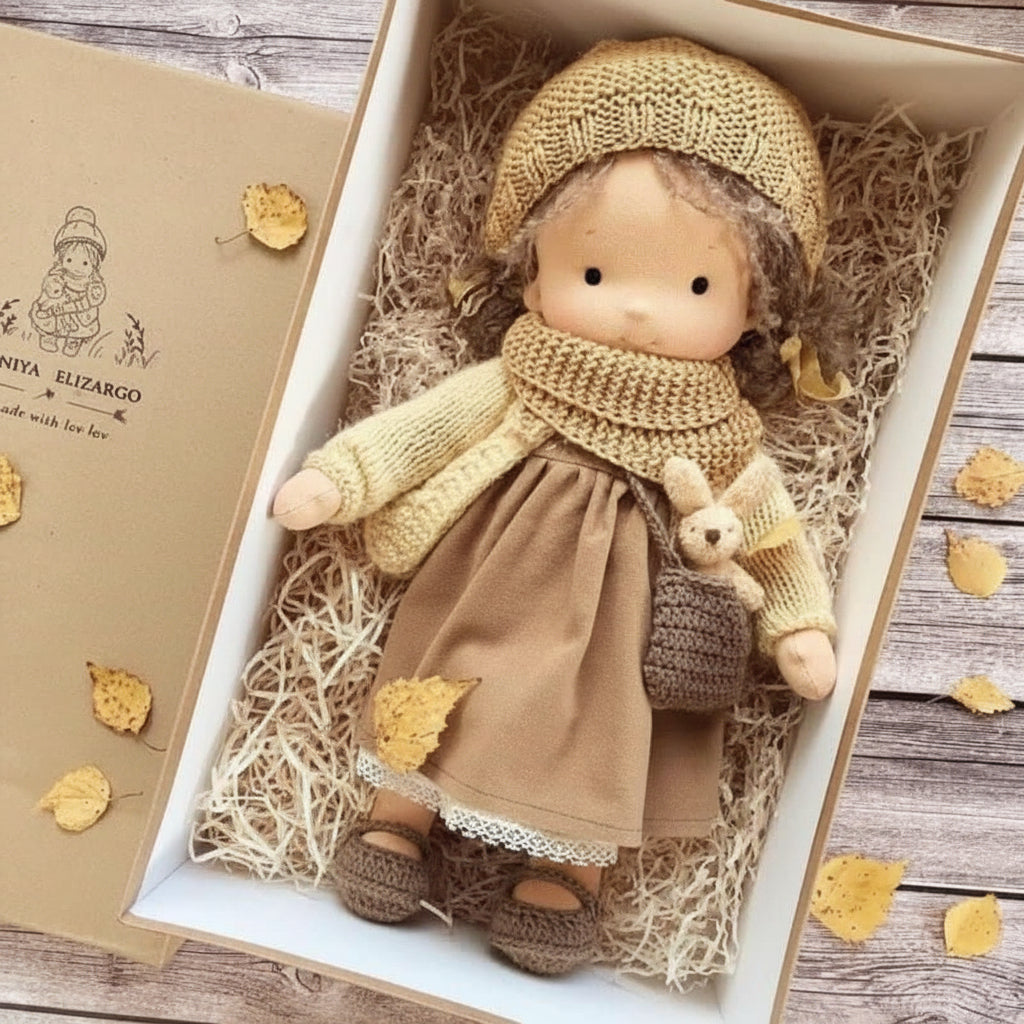 Cotton Plush Companion Doll for Creative Storytelling & Open-Ended Play | Handcrafted Soft Body Design for Kids