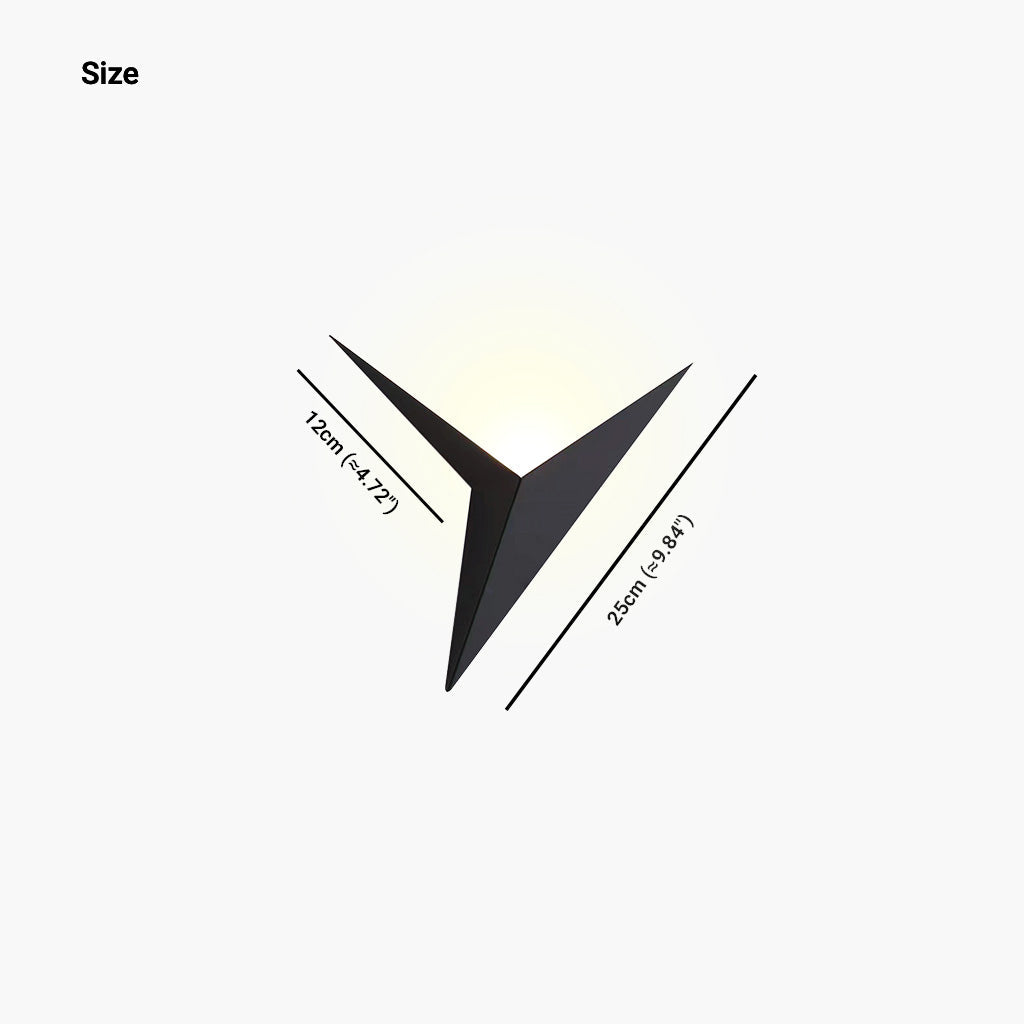Geometric Triangle Sconce 3W LED Metal Fixture Black White Gold Finish for Hallway Bedroom Accent Lighting Living Room Dining Room Decor