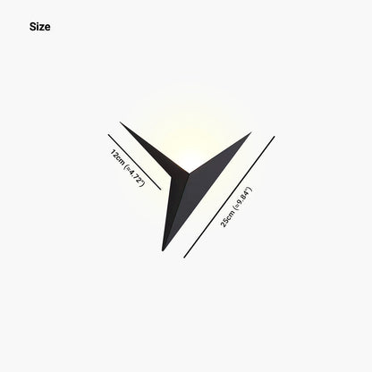 Geometric Triangle Sconce 3W LED Metal Fixture Black White Gold Finish for Hallway Bedroom Accent Lighting Living Room Dining Room Decor