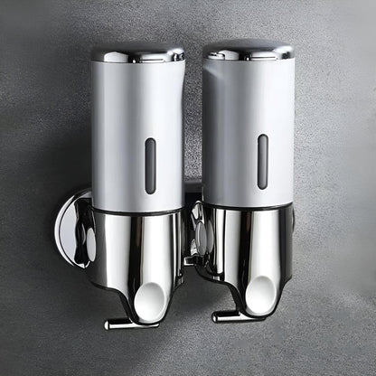 Wall-Mount Soap Dispenser for Bathroom & Kitchen | Space-Saving Metal Pump with Stainless Steel Finish & 17 oz Capacity | Liquid Soap