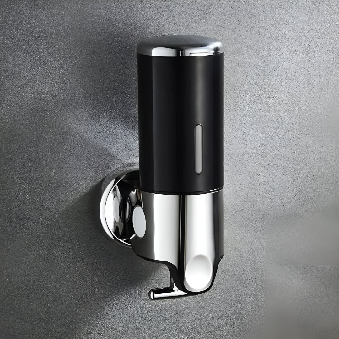 Wall-Mount Soap Dispenser for Bathroom & Kitchen | Space-Saving Metal Pump with Stainless Steel Finish & 17 oz Capacity | Liquid Soap