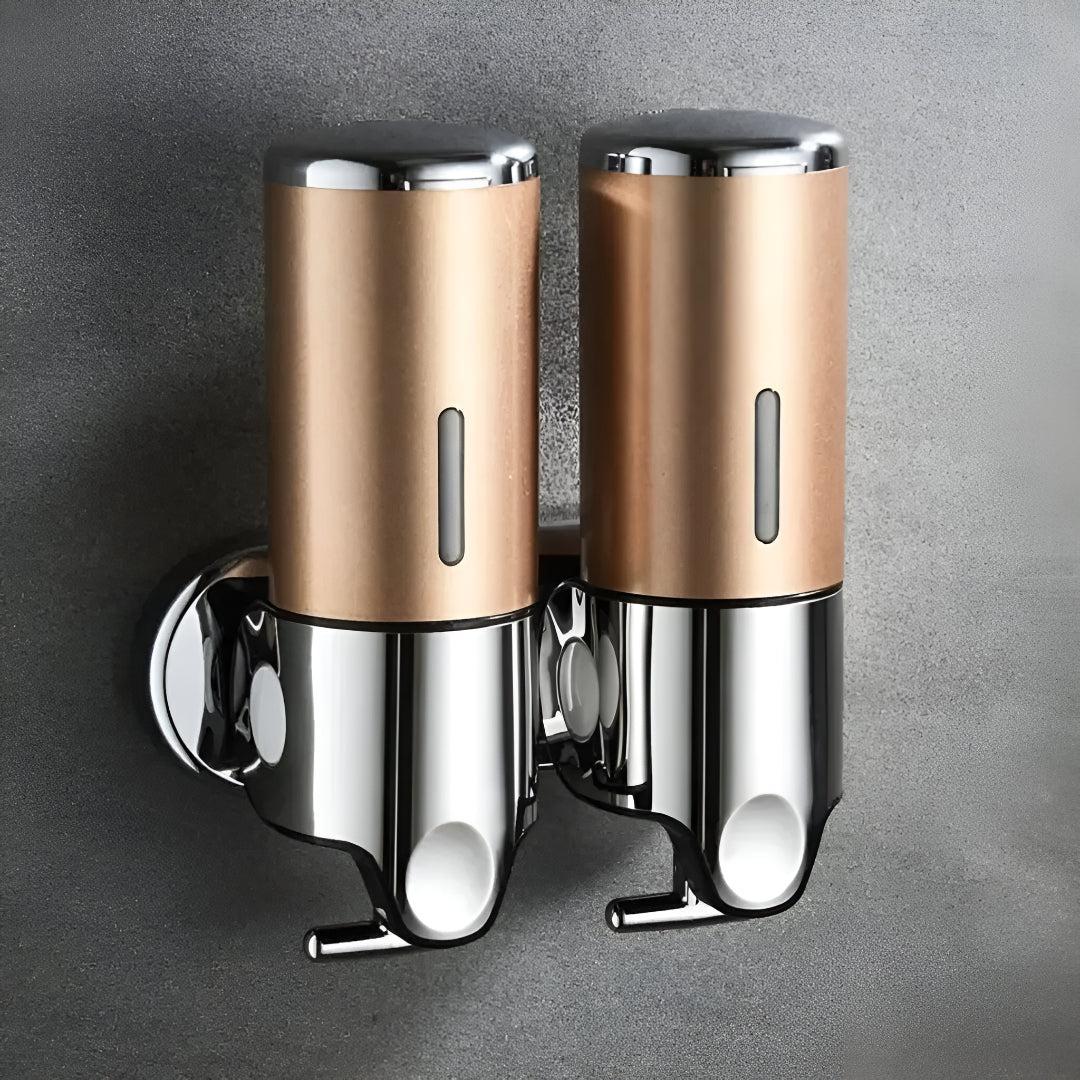 Wall-Mount Soap Dispenser for Bathroom & Kitchen | Space-Saving Metal Pump with Stainless Steel Finish & 17 oz Capacity | Liquid Soap
