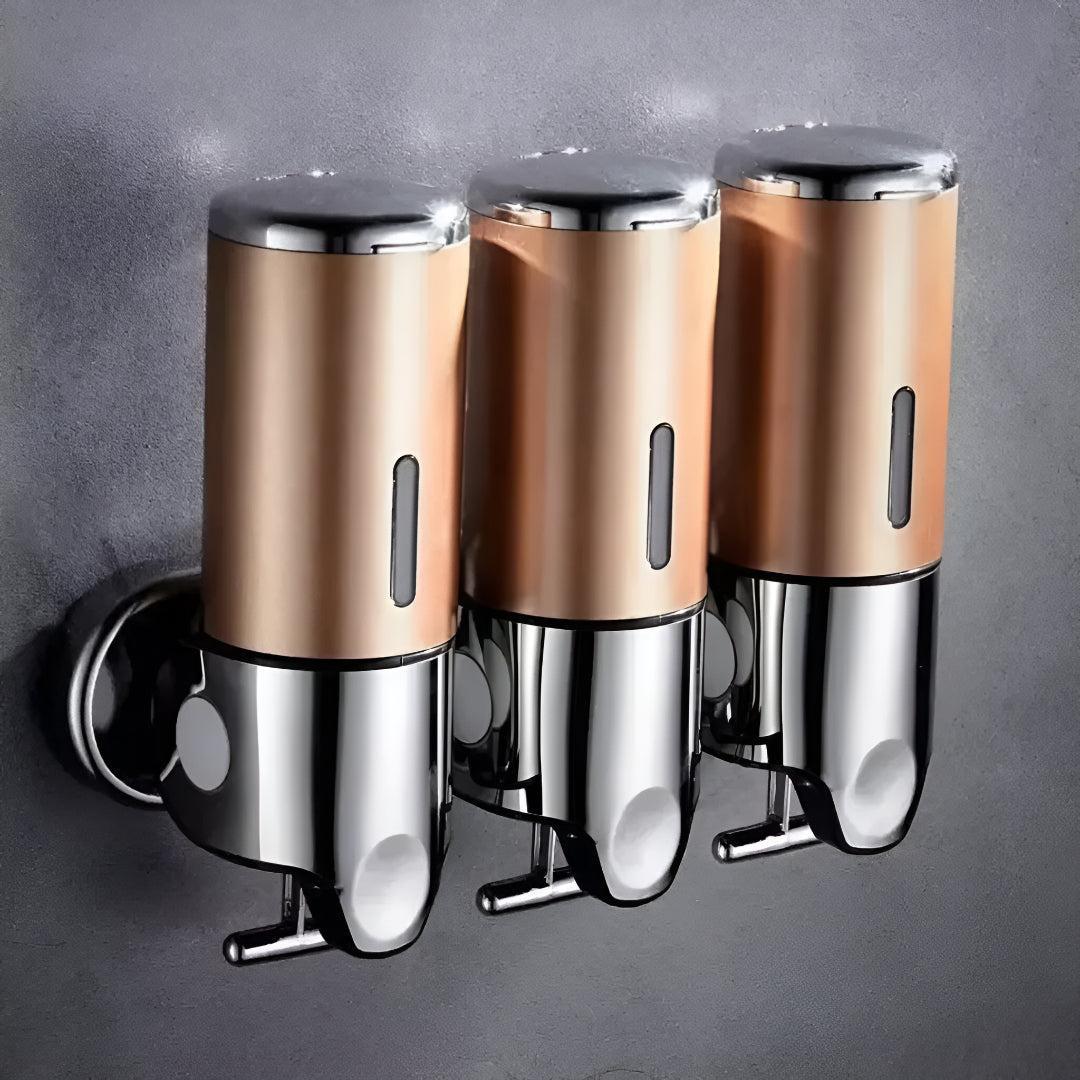 Wall-Mount Soap Dispenser for Bathroom & Kitchen | Space-Saving Metal Pump with Stainless Steel Finish & 17 oz Capacity | Liquid Soap