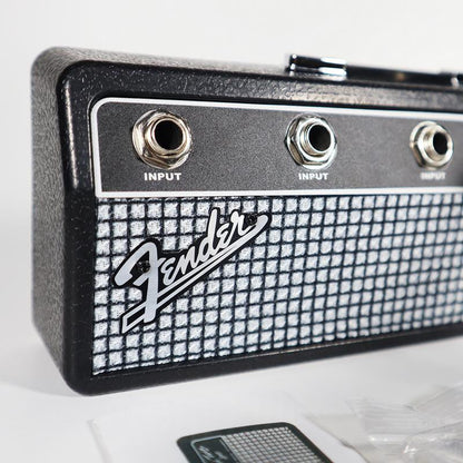 Wall-Mounted Key Holder – Stylish Guitar Amp Design with Real Inputs and 4 Guitar Plug Keychains