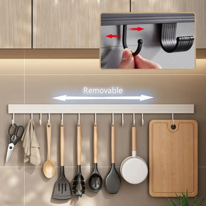 RAILFLOW – No-Drill Kitchen Hanger Rack for Everyday Organization
