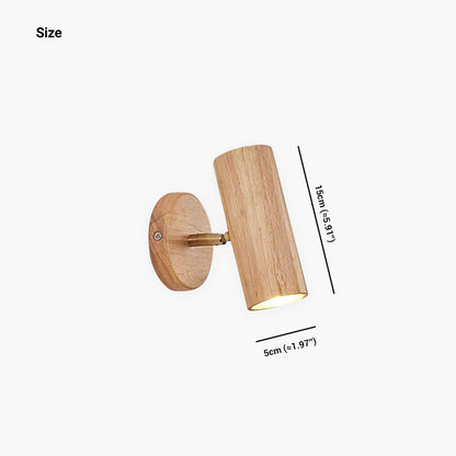 Rotating Track Spotlight with Wood Accent – Single or Multi-Head LED Fixture for Living Room, Bedroom & Home Office – Adjustable Directional