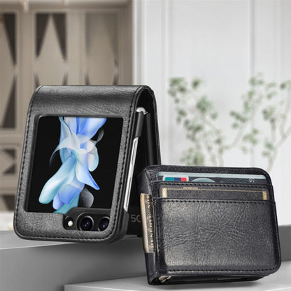 Samsung Galaxy Z Flip Card Holder Case Premium PU Leather Wallet Protection Cover for Flip 3 4 5 6 7 8 with Multiple Card Slots