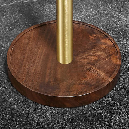 Walnut Kitchen Roll Holder with Stainless Steel Base – Handmade Minimalist Design for Stylish Kitchens