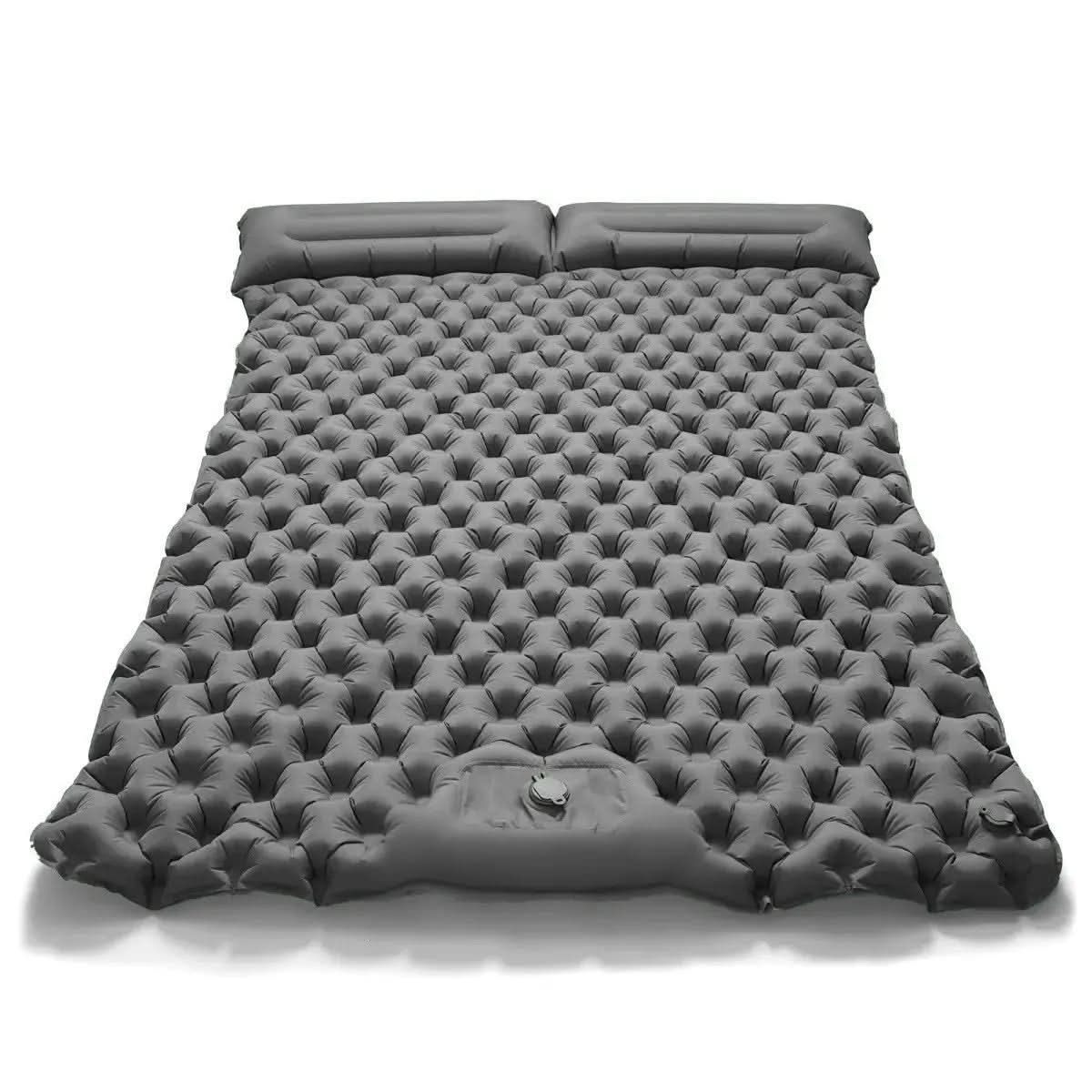 WanderRuhe | Ultra-Light Self-Inflating Double Hiking Mat with Auto-Inflation Technology | Spacious and Portable for Comfortable Camping