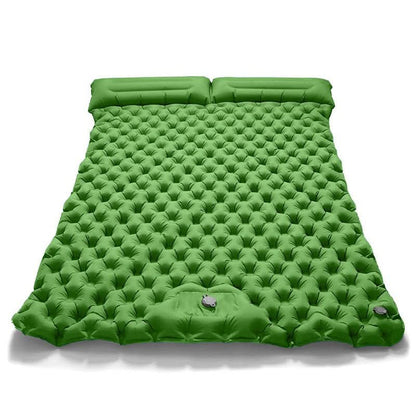 WanderRuhe | Ultra-Light Self-Inflating Double Hiking Mat with Auto-Inflation Technology | Spacious and Portable for Comfortable Camping