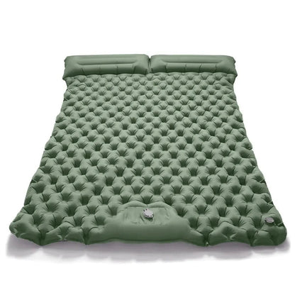 WanderRuhe | Ultra-Light Self-Inflating Double Hiking Mat with Auto-Inflation Technology | Spacious and Portable for Comfortable Camping