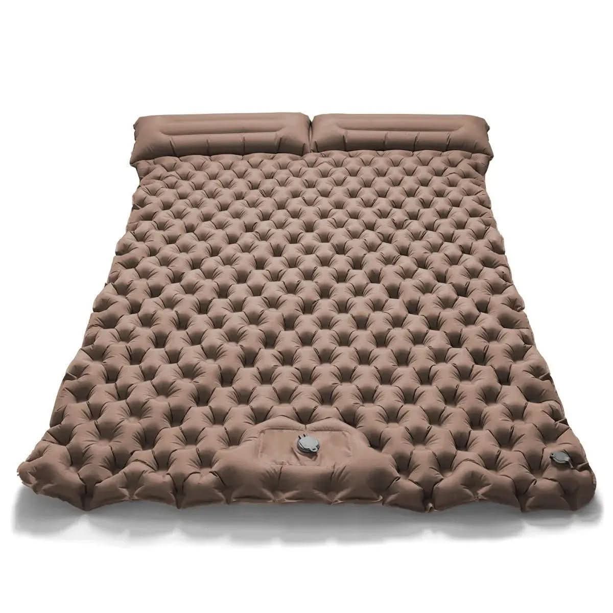 WanderRuhe | Ultra-Light Self-Inflating Double Hiking Mat with Auto-Inflation Technology | Spacious and Portable for Comfortable Camping