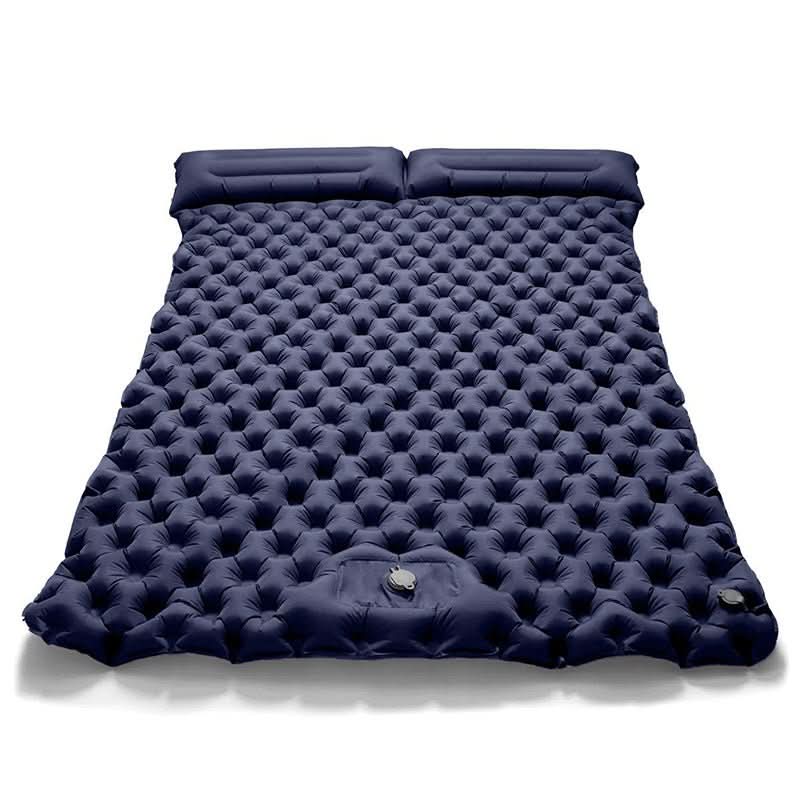 WanderRuhe | Ultra-Light Self-Inflating Double Hiking Mat with Auto-Inflation Technology | Spacious and Portable for Comfortable Camping