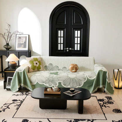 Wanderlust Sofa Cover - Soft Chenille, Retro Floral