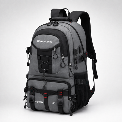 40L Hiking Backpack with USB Charging Port for Multi-Day Treks & Camping Trips – Water-Resistant Outdoor Daypack with Laptop Sleeve